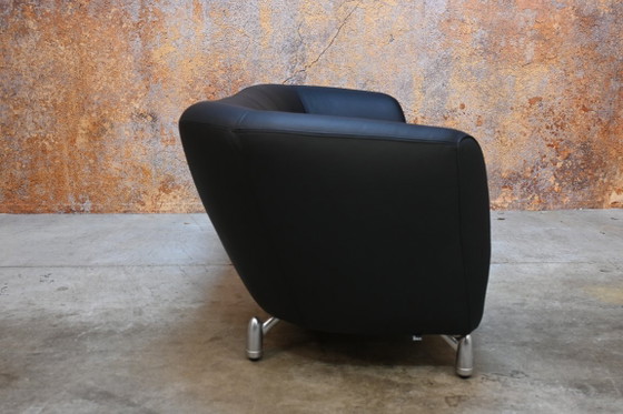 Neu bezogenes Sofa von Leolux Pupilla Design aus schwarzem Leder – 3-5 Sitzer Sofas, Leather (photo 4 of 10)