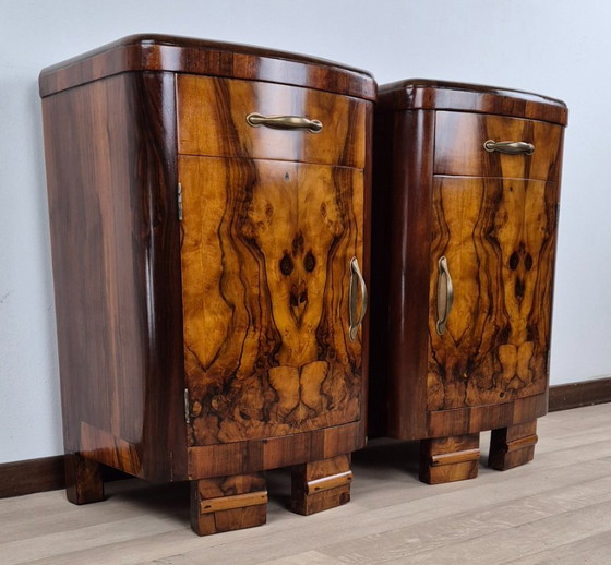 Image 1 of Mesitas de noche Art Déco Emiliani de 1928