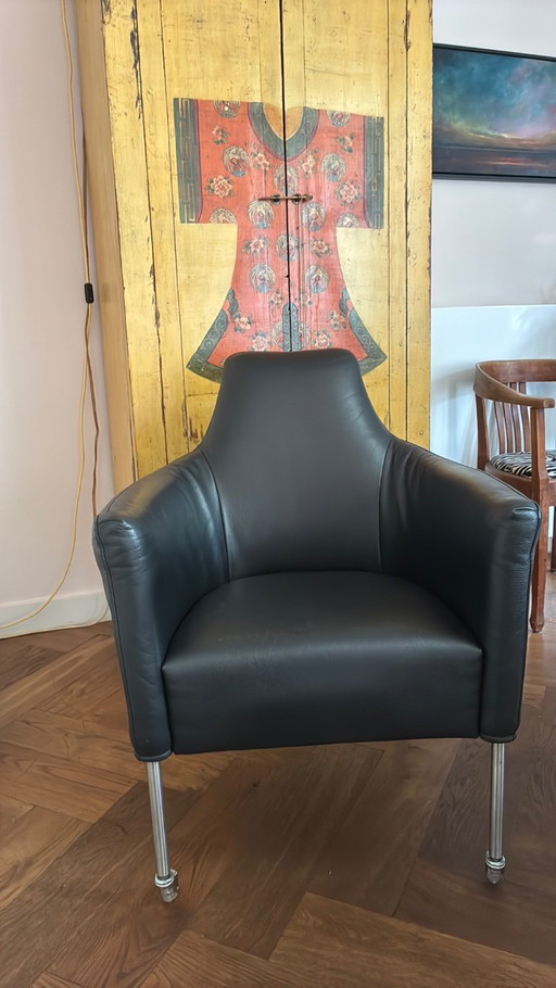 Plantation dining chairs – Bert Plantagie, eetkamerstoelen, Leather, Metal (photo 2 of 7)