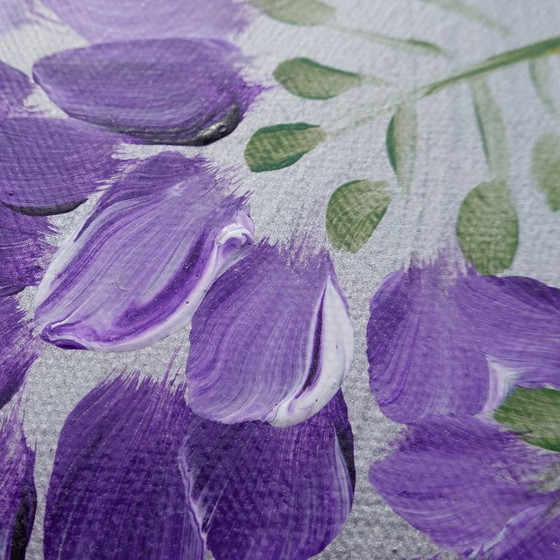 Image 1 of Glicina japonesa J221 - tríptico plateado - listo para colgar