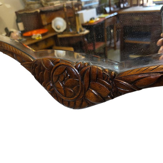 Specchio a ventaglio francese in stile Art Déco con intagli, circa 1920/30. – Wood (photo 5 of 7)