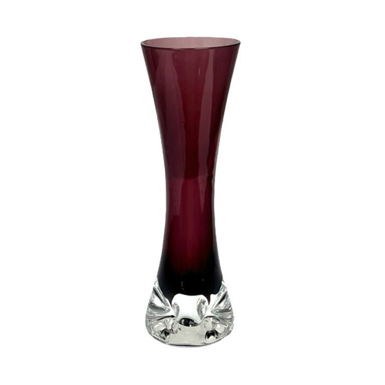 Image 1 of Ingrid Glashütte "Lord Nelson" burgundy vase, Germany 1960s