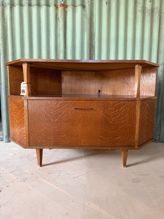 Vintage hoekkast jaren 60 – Opbergkast, Metaal, Hout (photo 7 of 12)