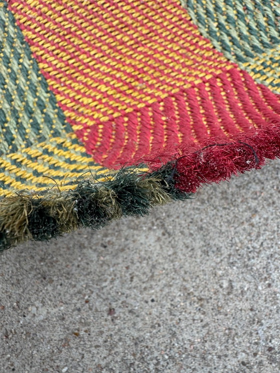 Grande Tappeto Kilim Scandinavo in Juta anni '60, Tappeti, Tessile, Multicolore (foto 11 di 15)