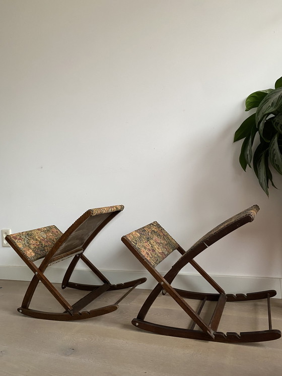 Image 1 of Tabourets vintage français - deux pièces