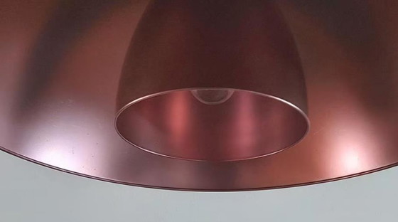 Image 1 of Lampada a sospensione 365+ rotonda 60cm, nera all'esterno, color rame all'interno