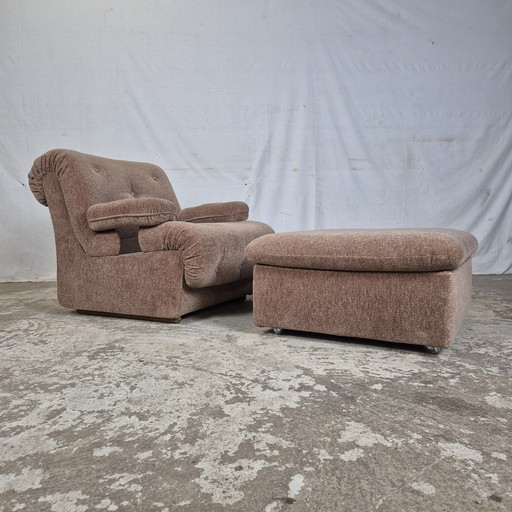 Vintage 70s 6-piece modular seating, sofas, element sofa