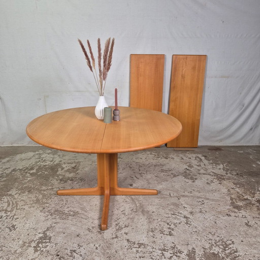 Langeskov Table à manger extensible danoise vintage 1960s