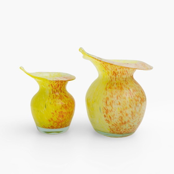 Image 1 of Pair of Murano Glass Vases - Calle - 90's - Made in Italy