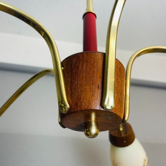 Image 1 of Lustre araignée Sputnik vintage moderne du milieu du siècle avec 5 lumières