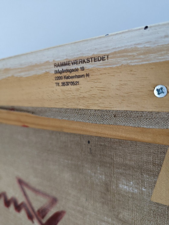 Image 1 of Finn Pedersen, dipinto a olio su tela, espressionista astratto, anni '90