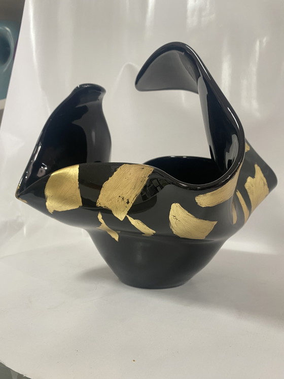Image 1 of Handgemaakte design keramische vaas / Sculpturaal tafelstuk