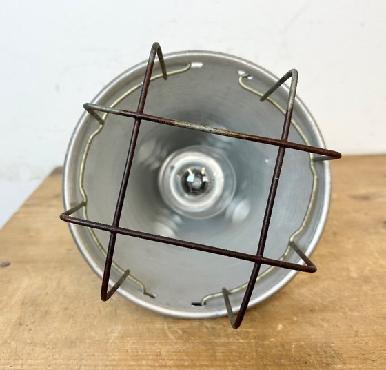 Image 1 of Grey Industrial Aluminium Cage Pendant Lamp, 1970s