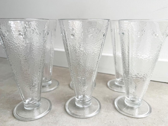 1x Set of 6 Vintage Glass Ice Cream Coupes – Glass & Decanter (photo 7 of 7)