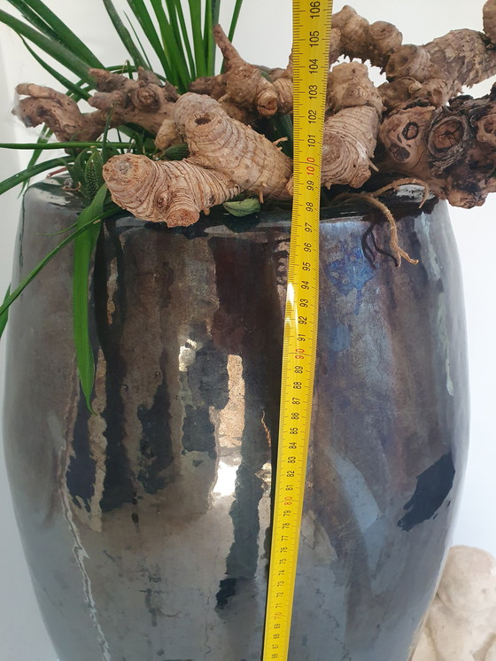 Image 1 of Vaso in ceramica VESPER XXL in metallo lucido 97cm