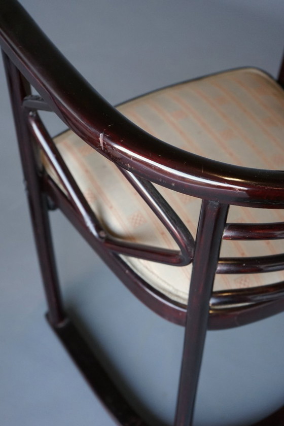 Image 1 of x2 Model 728 Fledermaus Chairs attributed to Josef Hoffmann for J & J. Kohn, 1906