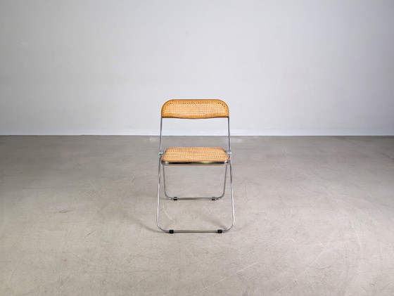 Image 1 of Plia Cane folding chair Castelli Giancarlo Piretti chair Viennese wickerwork