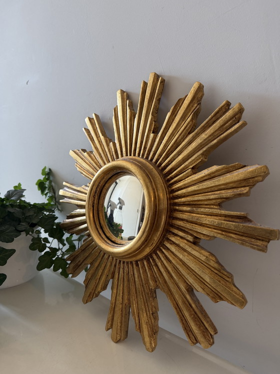 Image 1 of Hollywood Regency Sun Mirror 1970s