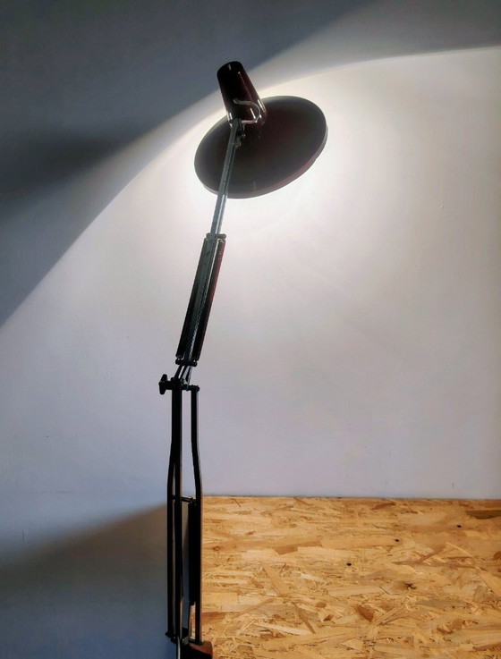 Image 1 of Terry Hala architectural industrial  table lamp. by H. Busquet for Hala,