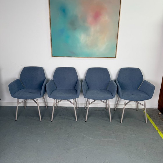 Image 1 of 4x Mood 95 fauteuil in Mystic Jeans van Mobitec