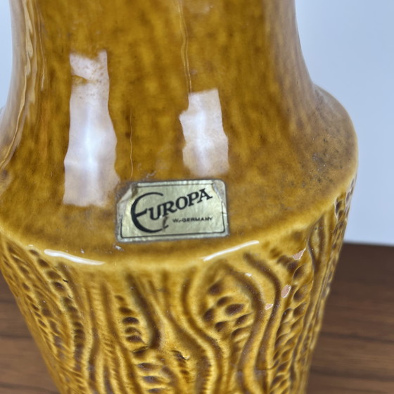 Image 1 of West Germany Yellow "Reptile" Vase, Europa