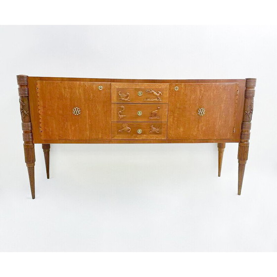 Image 1 of Italiaans dressoir van essenhout uit de Mid Century, Pier Luigi Colli, jaren 1940