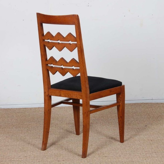 Image 1 of Set of 4 solid oak chairs from the 1950s