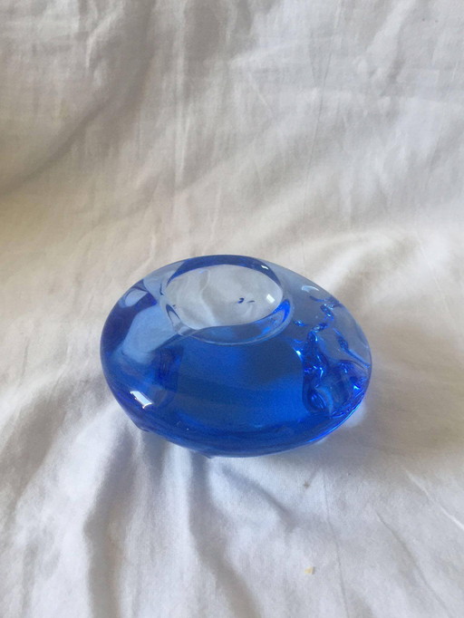 Aschenbecher aus blauem Muranoglas im Barovier-Stil, 1970er Jahre