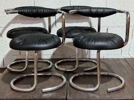 Image 1 of Vintage Cobra-stoelen uit de jaren 70 van Giotto Stoppino
