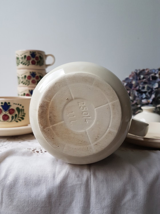 Image 1 of Vintage aardewerk 5 persoons koffie servies