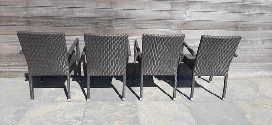 Image 1 of 4 sillas de patio apilables con cojines