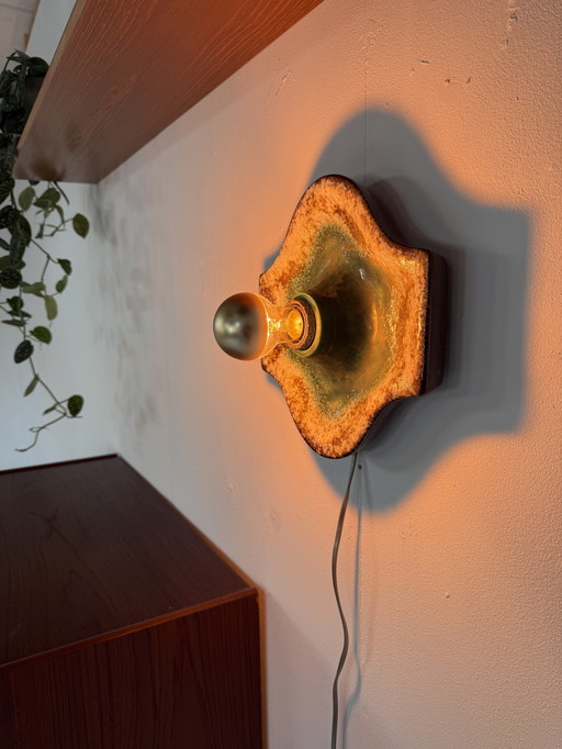 Vintage ceramic wall lamp, Hustadt Leuchten '60