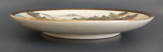 Image 1 of Assiette décorative japonaise Satsuma - Oda Jinzo Shoten (織田製) - Japon