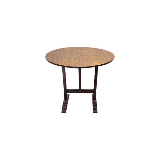 Table d'appoint Vigneron ancienne en chêne français, début des années 1900