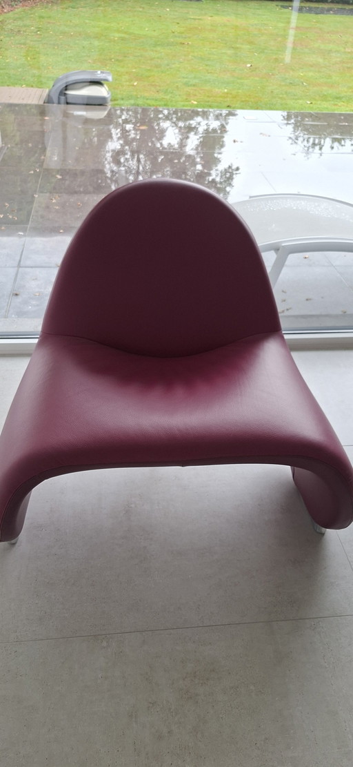 Leolux Sella - Farbe Dahlie/Orchidee – kuipstoelen, Leather