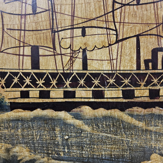 Image 1 of Vintage Indian sideboard (nautical/ships) bohemian/colonial/oriental wardrobe