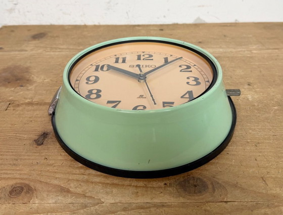 Image 1 of Vintage groene Seiko scheepswandklok, jaren 70