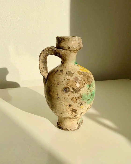 Image 1 of Small Quartara in polychrome majolica from Caltagirone