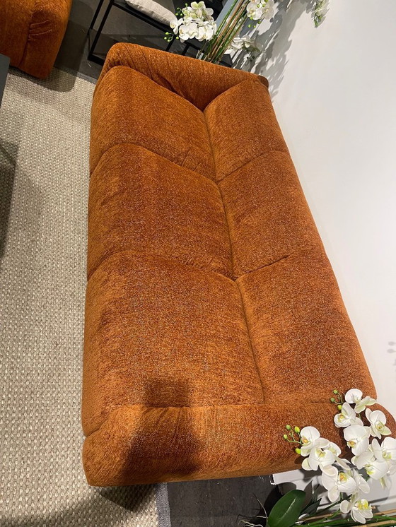 Image 1 of XL STOCK orange sofa with armchair
