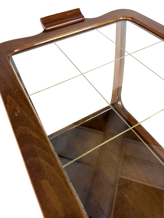 Image 1 of Vintage teakhouten trolley ‘60