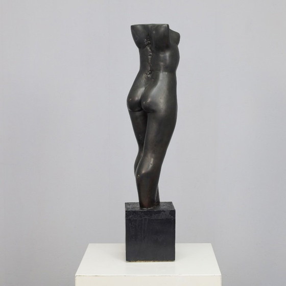 Image 1 of Bronzene stehende weibliche Torso-Skulptur von Francine Govers, 1990er Jahre