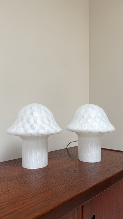 Peill & Putzler mushroom table lamps from the 1970s