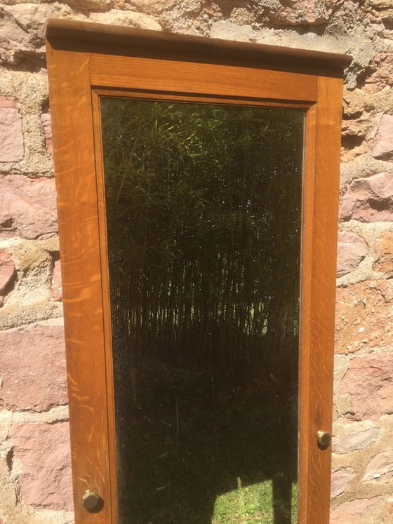 Miroir biseauté cadre en chêne – Laiton (photo 3 of 11)