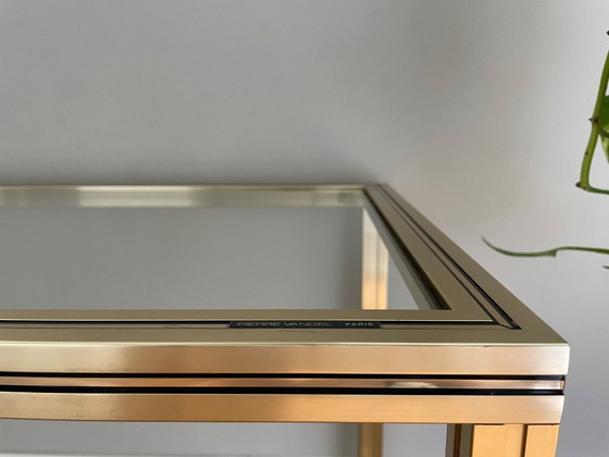 Image 1 of Retro glass Pierre Vandel Paris coffee table, 1970s