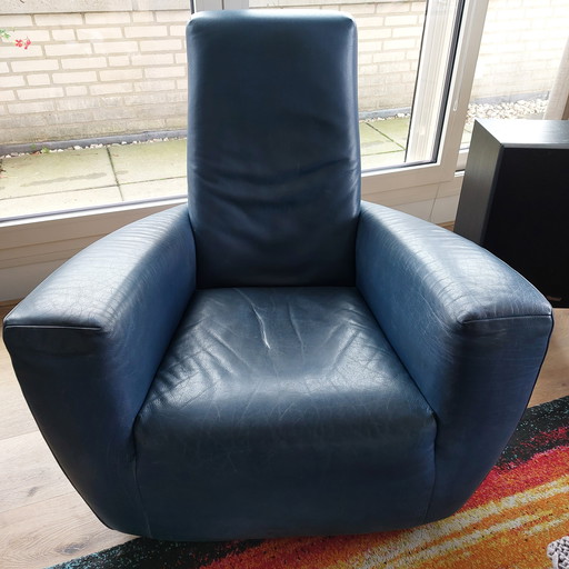 Armchair Longa - Gerard van den Berg Label Blue Leather