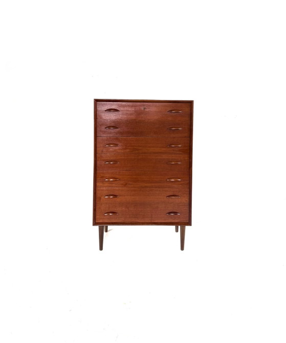 Image 1 of Vintage XL teak chest of drawers, Denmark '60