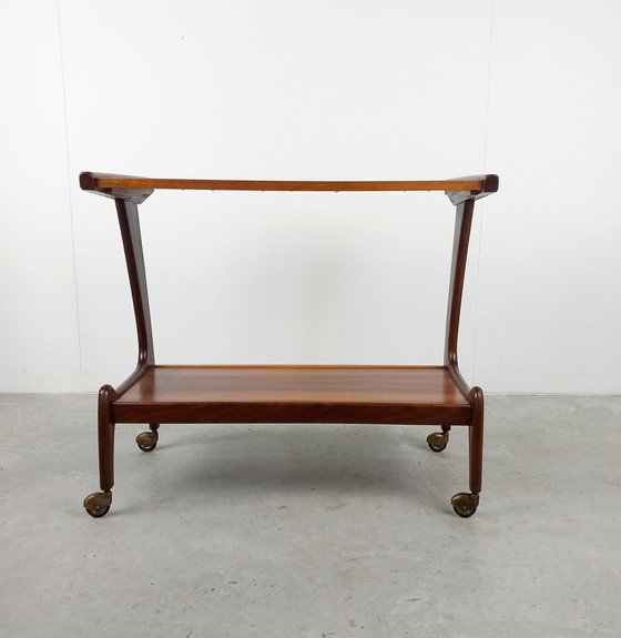 Image 1 of Vintage Louis Van Teeffelen Bijzettafel Trolley Platenspeler Kastje