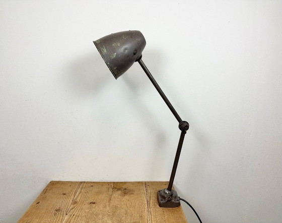 Image 1 of Brown Industrial Workshop Table Lamp, 1960s