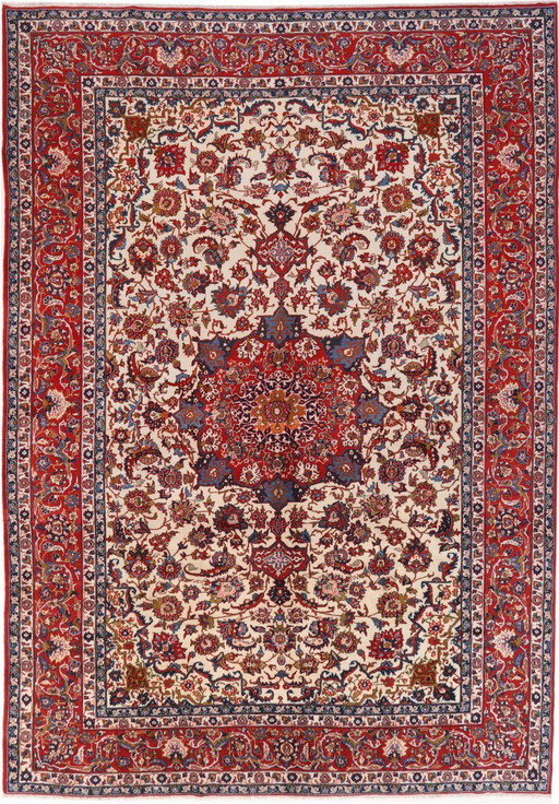 Persian carpet Isfahan 4.38 x 3.10 Oriental carpet fine No. 20292