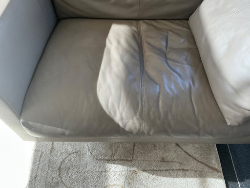 Montis Axel loveseat in leather color taupe